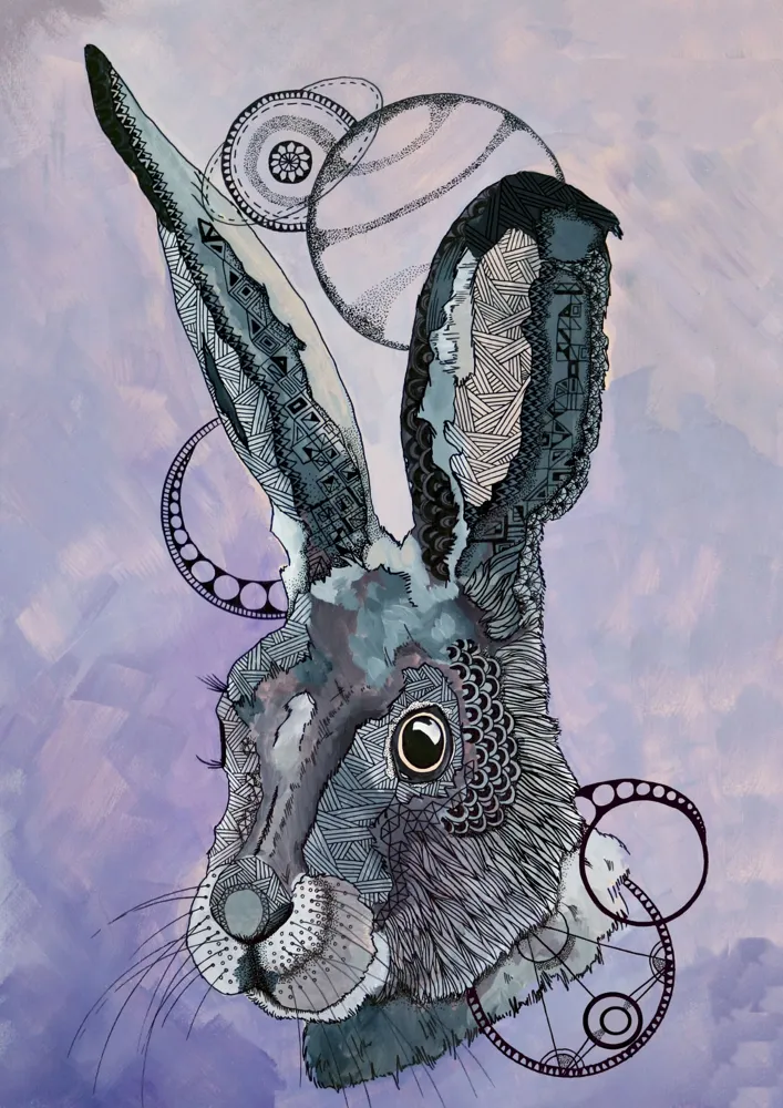 Hare in Lavender artwork